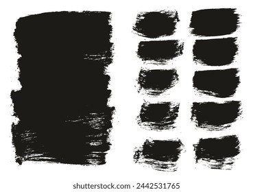 Hand Crafted Flat Paint Brush Thick Long And Short Background Mix High Detail Abstract Vector Background Mix Set 