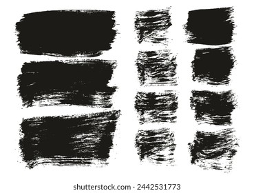 Hand Crafted Flat Paint Brush Thick Long And Short Background Mix High Detail Abstract Vector Background Mix Set 
