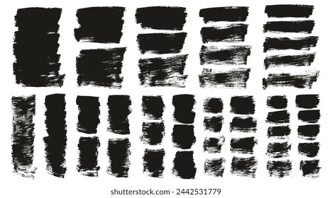 Hand Crafted Flat Paint Brush Thick Long And Short Background Mix High Detail Abstract Vector Background Mix Set 