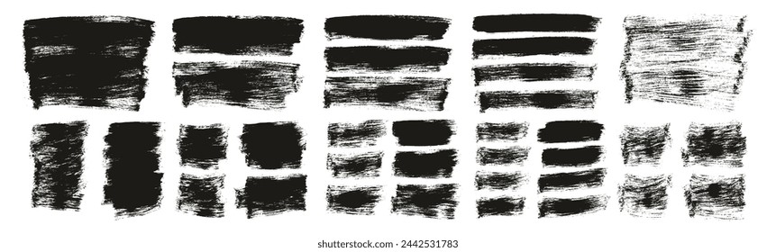 Hand Crafted Flat Paint Brush Thick Long And Short Background Mix High Detail Abstract Vector Background Mix Set 