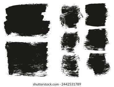 Hand Crafted Flat Paint Brush Thick Long And Short Background Mix High Detail Abstract Vector Background Mix Set 