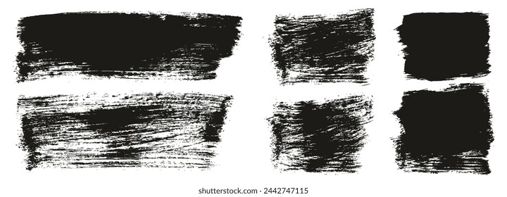Hand Crafted Flat Paint Brush Thick Long And Short Background Mix High Detail Abstract Vector Background Mix Set 