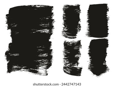 Hand Crafted Flat Paint Brush Thick Long And Short Background Mix High Detail Abstract Vector Background Mix Set 