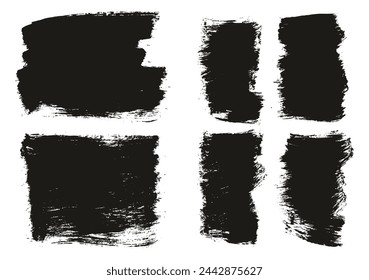 Hand Crafted Flat Paint Brush Thick Long And Short Background Mix High Detail Abstract Vector Background Mix Set 