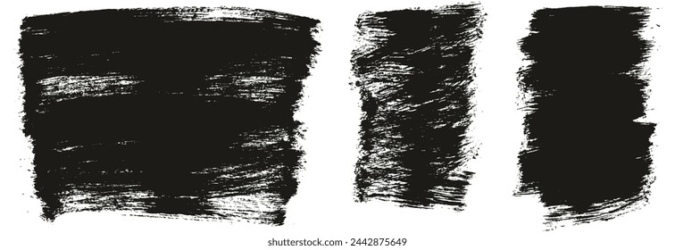 Hand Crafted Flat Paint Brush Thick Long And Short Background Mix High Detail Abstract Vector Background Mix Set 