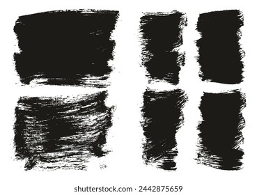 Cepillo de pintura plana hecho a mano grueso largo y corto fondo mezcla de alto detalle abstracto vector fondo conjunto de mezcla 