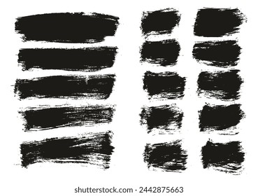 Hand Crafted Flat Paint Brush Thick Long And Short Background Mix High Detail Abstract Vector Background Mix Set 