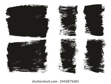 Hand Crafted Flat Paint Brush Thick Long And Short Background Mix High Detail Abstract Vector Background Mix Set 