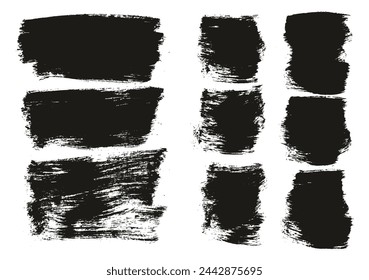 Handgefertigte flache Pinsel Dicke lange und kurze Hintergrund-Mischung Hohe Detail Abstrakte Vektor-Hintergrund-Mix-Set 
