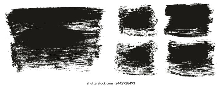 Hand Crafted Flat Paint Brush Thick Long And Short Background Mix High Detail Abstract Vector Background Mix Set 
