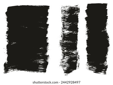 Cepillo de pintura plana hecho a mano grueso largo y corto fondo mezcla de alto detalle abstracto vector fondo conjunto de mezcla 