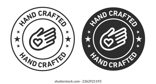 Hand Crafted Icons set in black filled and outlined.