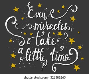 Hand Crafted Inspirational Quote Poster. Motivation Quote, Vector Background in Retro Vintage Style, use for greeting cards, web templates, invitation