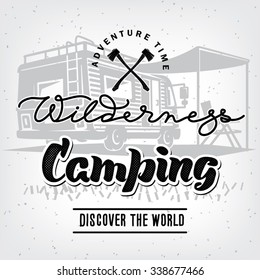 Hand crafted lettering on the topic traveling