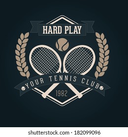 Hand crafted tennis lettering for label and packaging 