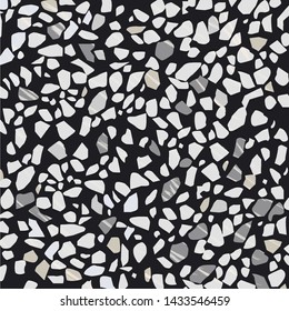 Handgefertigte Terrazzo Bodenbelag Vektor nahtlos einzigartiges Muster wiederholt Hintergrund. Textur der italienischen venezianischen Art des Fußbodens.