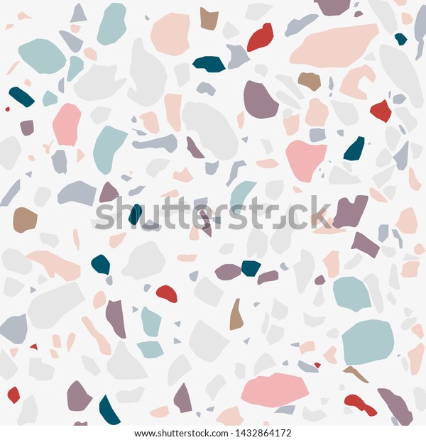 Hand Crafted Terrazzo Flooring Vector Seamless Stock Vector (Royalty ...