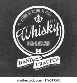 Hand crafted whisky lettering for label and packaging