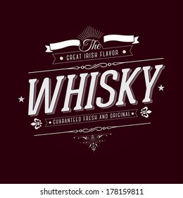 Hand crafted whisky lettering for label and packaging 