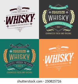 Hand crafted whisky lettering for label and packaging 