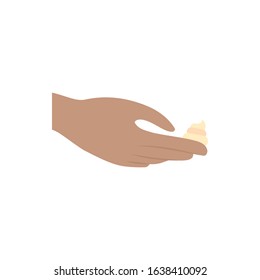 Hand with cream drop design, Spa center healthy lifestyle care wellness relaxation skin therapy and female theme Vector illustration