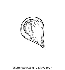 Crema de mano, Vector dibujado a mano, estilo gráfico, ilustración de dibujos animados, blanco y negro, estilo de boceto, aislado sobre fondo blanco