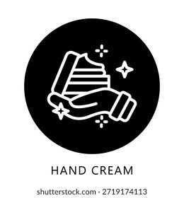 Botón De Icono De Crema De Manos, Mini Ilustración Relacionada Con El Cuidado Personal. Uso Para El Concepto Moderno, Ui, Web Ux Y Desarrollo De App.
