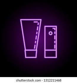 hand cream icon. Elements of Beauty, make up, cosmetics in neon style icons. Simple icon for websites, web design, mobile app, info graphics