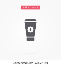 hand cream icon with long shadow