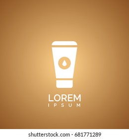 hand cream icon with long shadow
