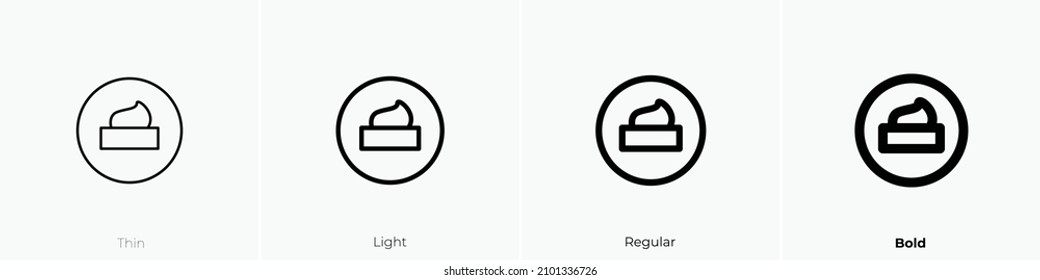 hand cream icon. Thin, Light Regular And Bold style design isolated on white background