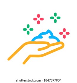 hand cream icon vector. hand cream sign. color contour symbol illustration
