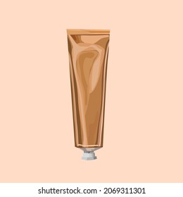 Hand cream illustration isolates on nuse background. Art for poster, mugs, stikers, templates, beauty magazine, journal.