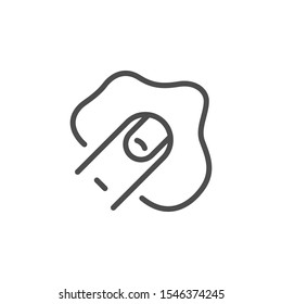 Hand cream line outline icon