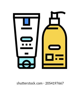 hand cream and lotion packaging color icon vector. hand cream and lotion packaging sign. isolated symbol illustration