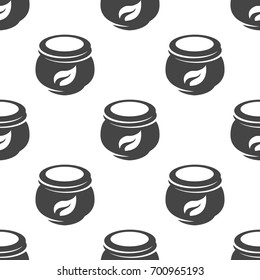 Hand cream seamless pattern. Vector illustration for backgrounds