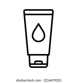 Hand cream tube icon. Moisturizer and cosmetic cream. Pictogram isolated on a white background. Vector illustration. 