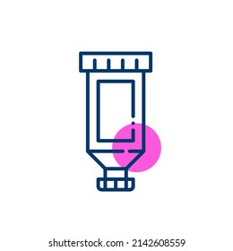 Hand cream tube. Pixel perfect, editable stroke icon