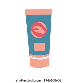 Hand cream tube Vector illustration on a white background