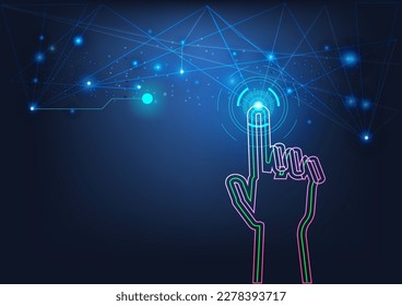 hand created technology, abstract sense of science and technology graphic design 