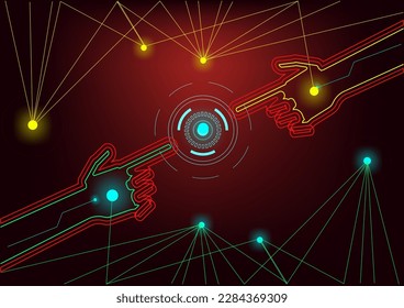 von Hand geschaffene Technologie, abstrakter Sinn für Wissenschafts- und Technologiedesign