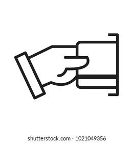 Hand with credit card