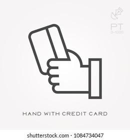 Hand with credit card