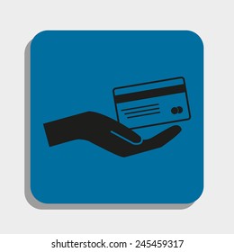 Hand and credit card