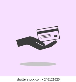 Hand and credit card