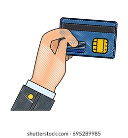 Hand with credit card