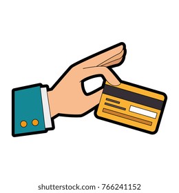 hand with credit card
