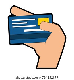 hand with credit card