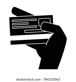 hand with credit card