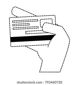 hand with credit card